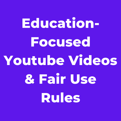 Education-Focused Youtube Videos & Fair Use Rules