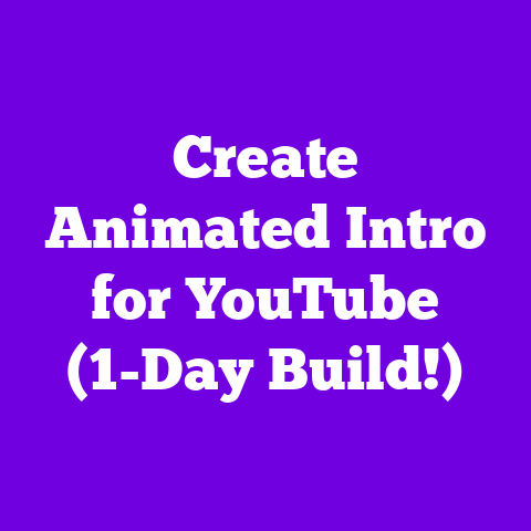 Create Animated Intro for YouTube (1-Day Build!)