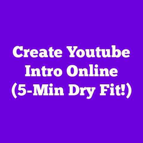 Create Youtube Intro Online (5-Min Dry Fit!)