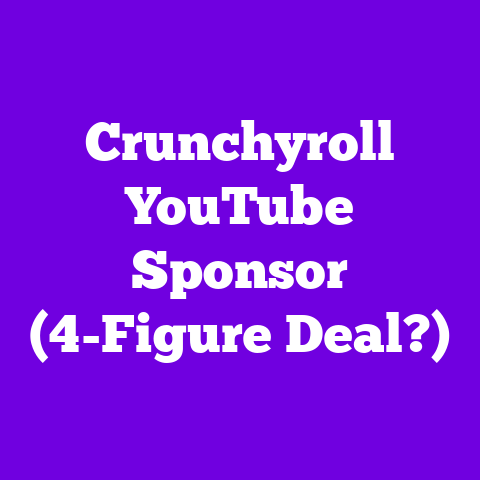 Crunchyroll YouTube Sponsor (4-Figure Deal?)