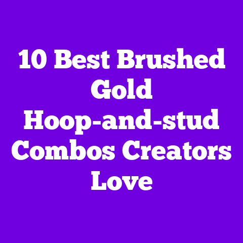 10 Best Brushed Gold Hoop-and-stud Combos Creators Love
