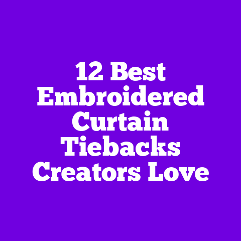 12 Best Embroidered Curtain Tiebacks Creators Love