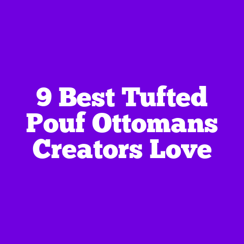 9 Best Tufted Pouf Ottomans Creators Love