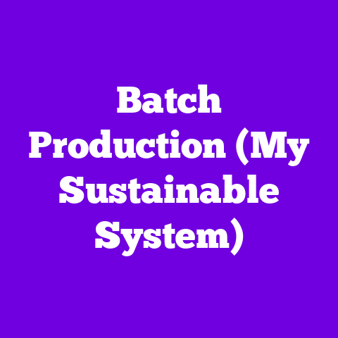 Batch Production (My Sustainable System)