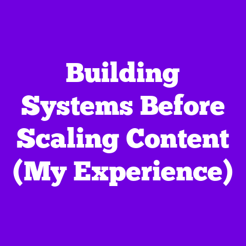 Building Systems Before Scaling Content (My Experience)