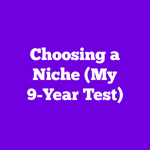 Choosing a Niche (My 9-Year Test)
