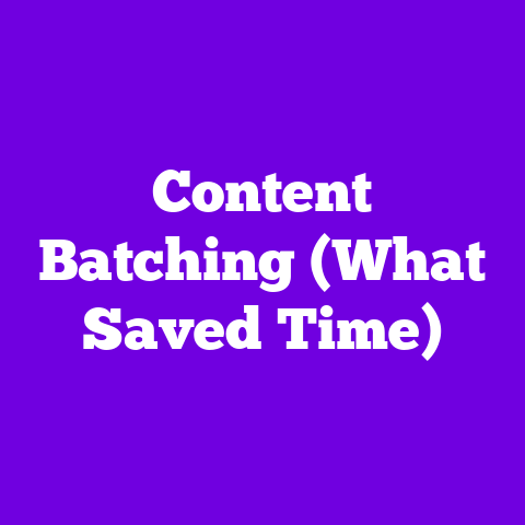 Content Batching (What Saved Time)