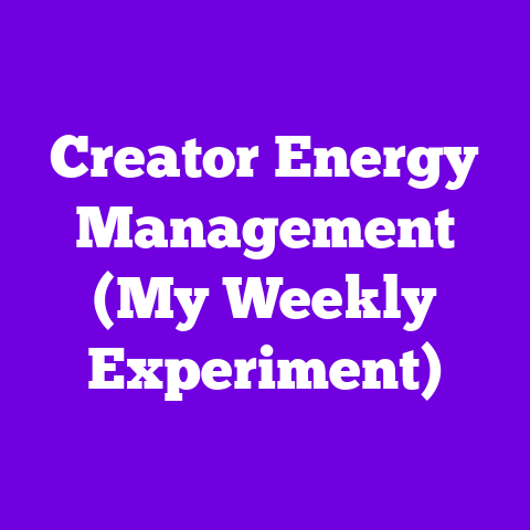 Creator Energy Management (My Weekly Experiment)