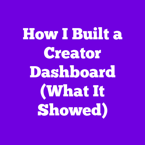 How I Built a Creator Dashboard (What It Showed)