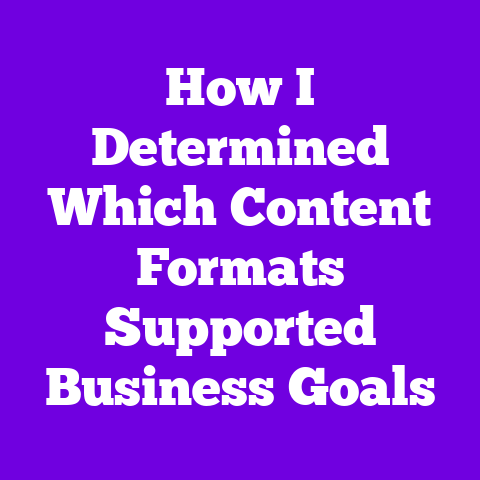 How I Determined Which Content Formats Supported Business Goals
