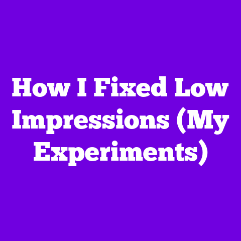 How I Fixed Low Impressions (My Experiments)