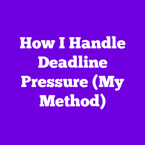 How I Handle Deadline Pressure (My Method)