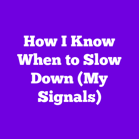 How I Know When to Slow Down (My Signals)