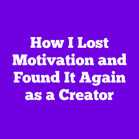 How I Lost Motivation and Found It Again as a Creator