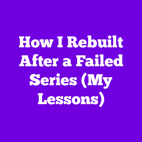 How I Rebuilt After a Failed Series (My Lessons)