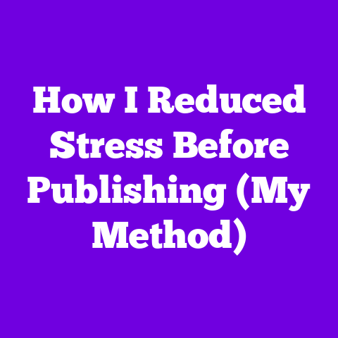 How I Reduced Stress Before Publishing (My Method)