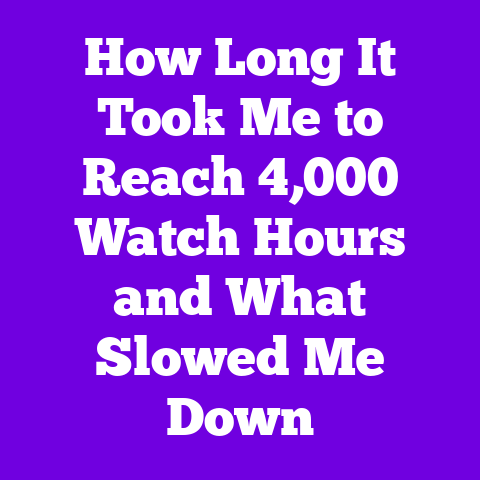 How Long It Took Me to Reach 4,000 Watch Hours and What Slowed Me Down