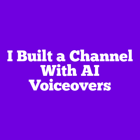 I Built a Channel With AI Voiceovers