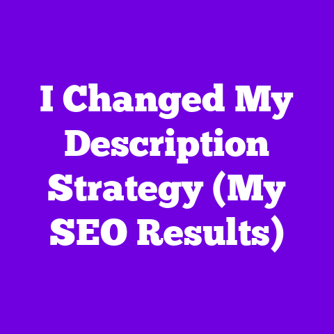 I Changed My Description Strategy (My SEO Results)