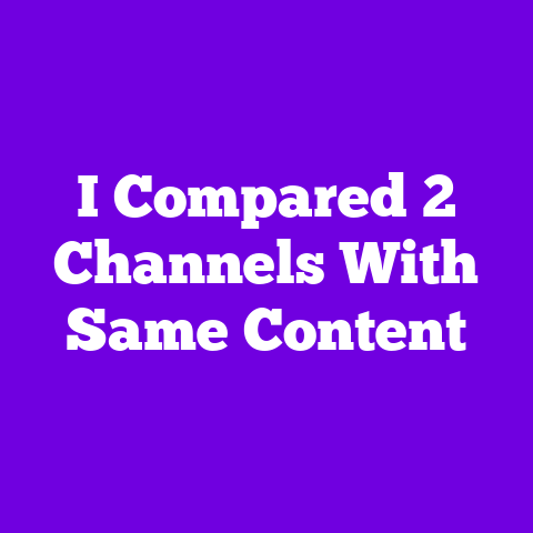 I Compared 2 Channels With Same Content