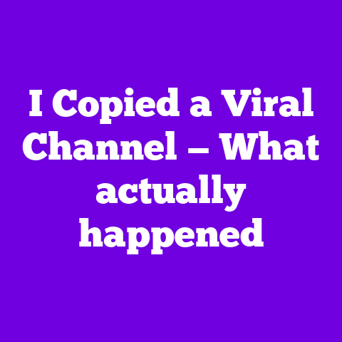 I Copied a Viral Channel — What actually happened
