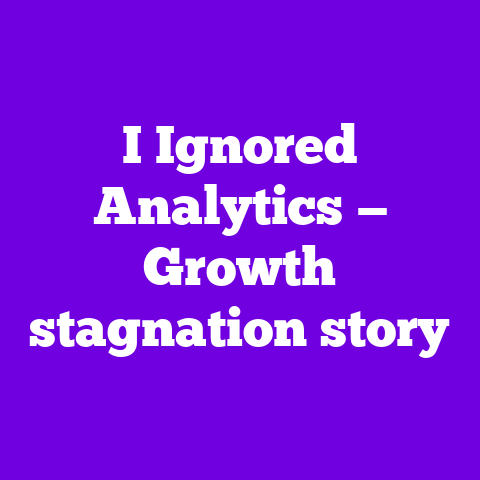 I Ignored Analytics — Growth stagnation story
