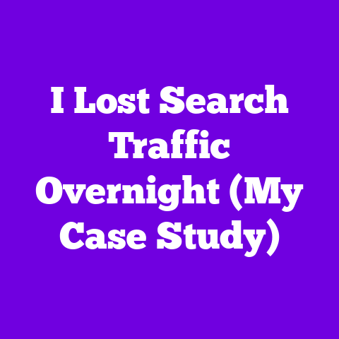 I Lost Search Traffic Overnight (My Case Study)