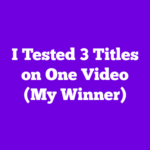 I Tested 3 Titles on One Video (My Winner)