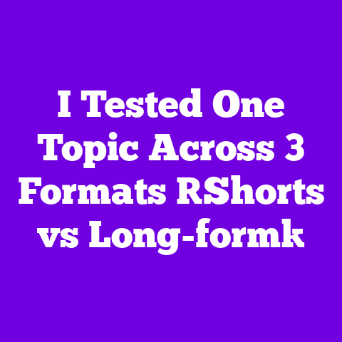 I Tested One Topic Across 3 Formats [Shorts vs Long-form]