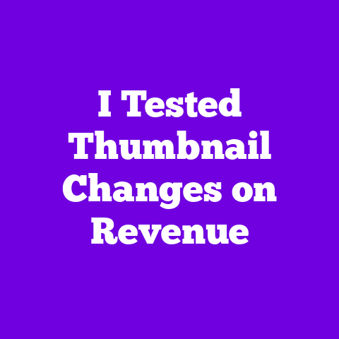 I Tested Thumbnail Changes on Revenue