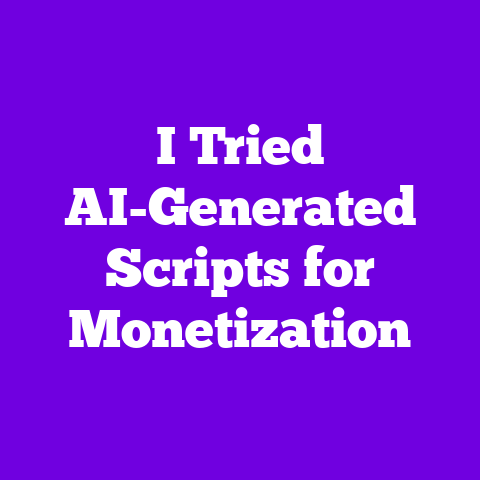 I Tried AI-Generated Scripts for Monetization