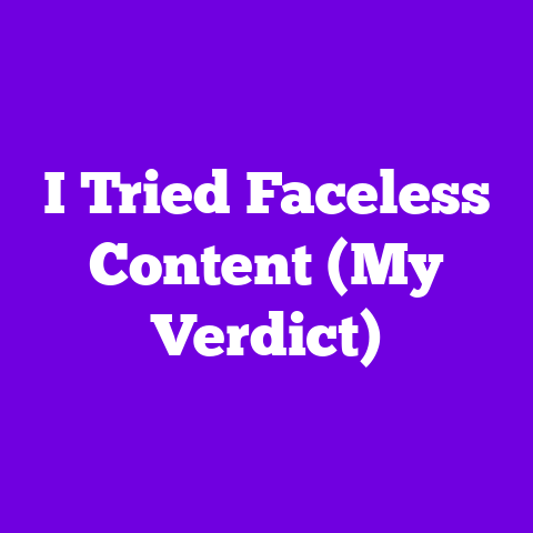 I Tried Faceless Content (My Verdict)