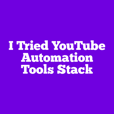 I Tried YouTube Automation Tools Stack