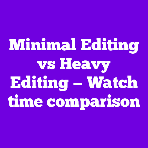 Minimal Editing vs Heavy Editing — Watch time comparison