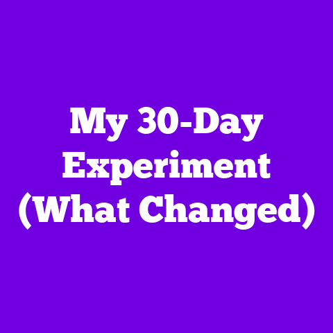 My 30-Day Experiment (What Changed)