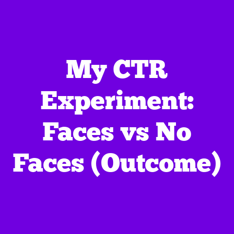 My CTR Experiment: Faces vs No Faces (Outcome)