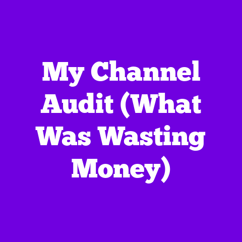 My Channel Audit (What Was Wasting Money)
