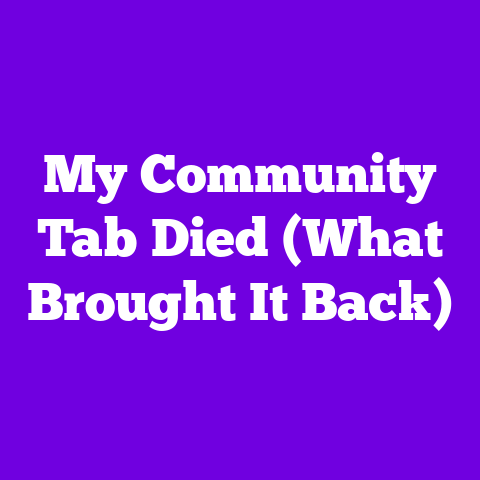 My Community Tab Died (What Brought It Back)
