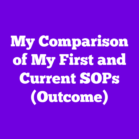 My Comparison of My First and Current SOPs (Outcome)