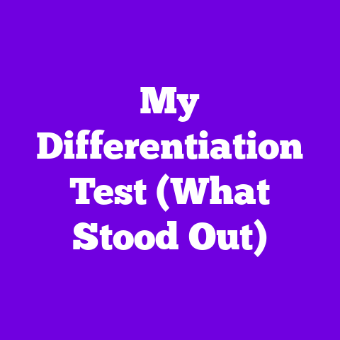 My Differentiation Test (What Stood Out)