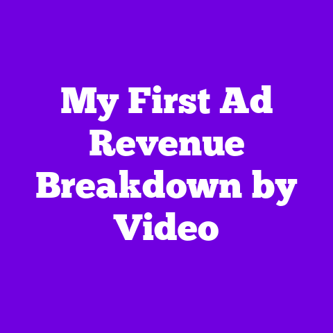 My First Ad Revenue Breakdown by Video
