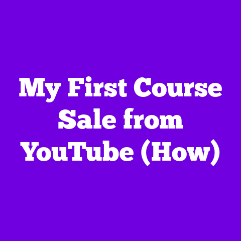My First Course Sale from YouTube (How)