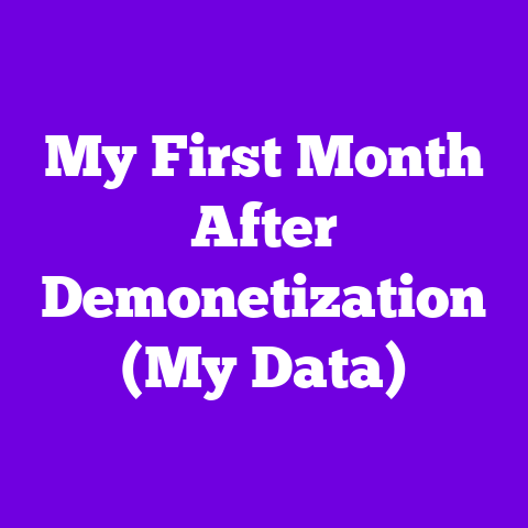 My First Month After Demonetization (My Data)