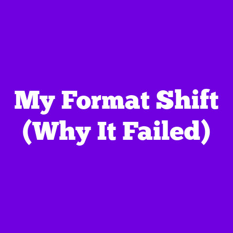 My Format Shift (Why It Failed)