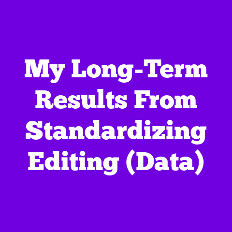 My Long-Term Results From Standardizing Editing (Data)