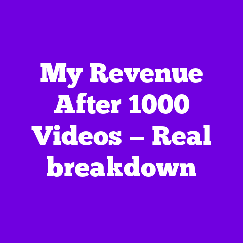 My Revenue After 1000 Videos — Real breakdown