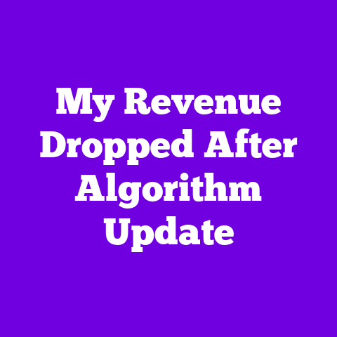 My Revenue Dropped After Algorithm Update