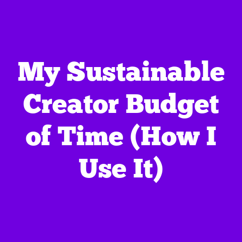My Sustainable Creator Budget of Time (How I Use It)