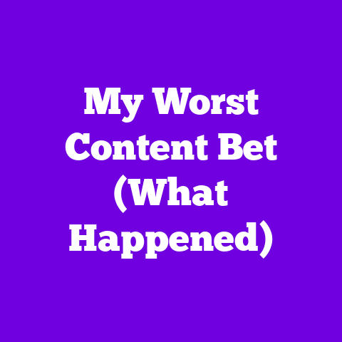 My Worst Content Bet (What Happened)