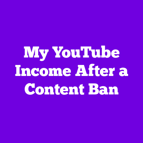 My YouTube Income After a Content Ban